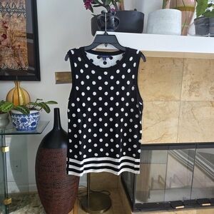 Bundle2 For $3 Tommy Hilfiger Black & White Polka Dot Tank Top